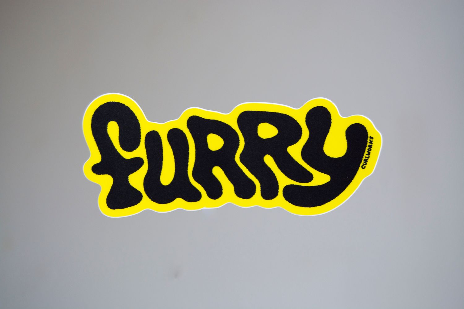 Furry Vinyl Sticker