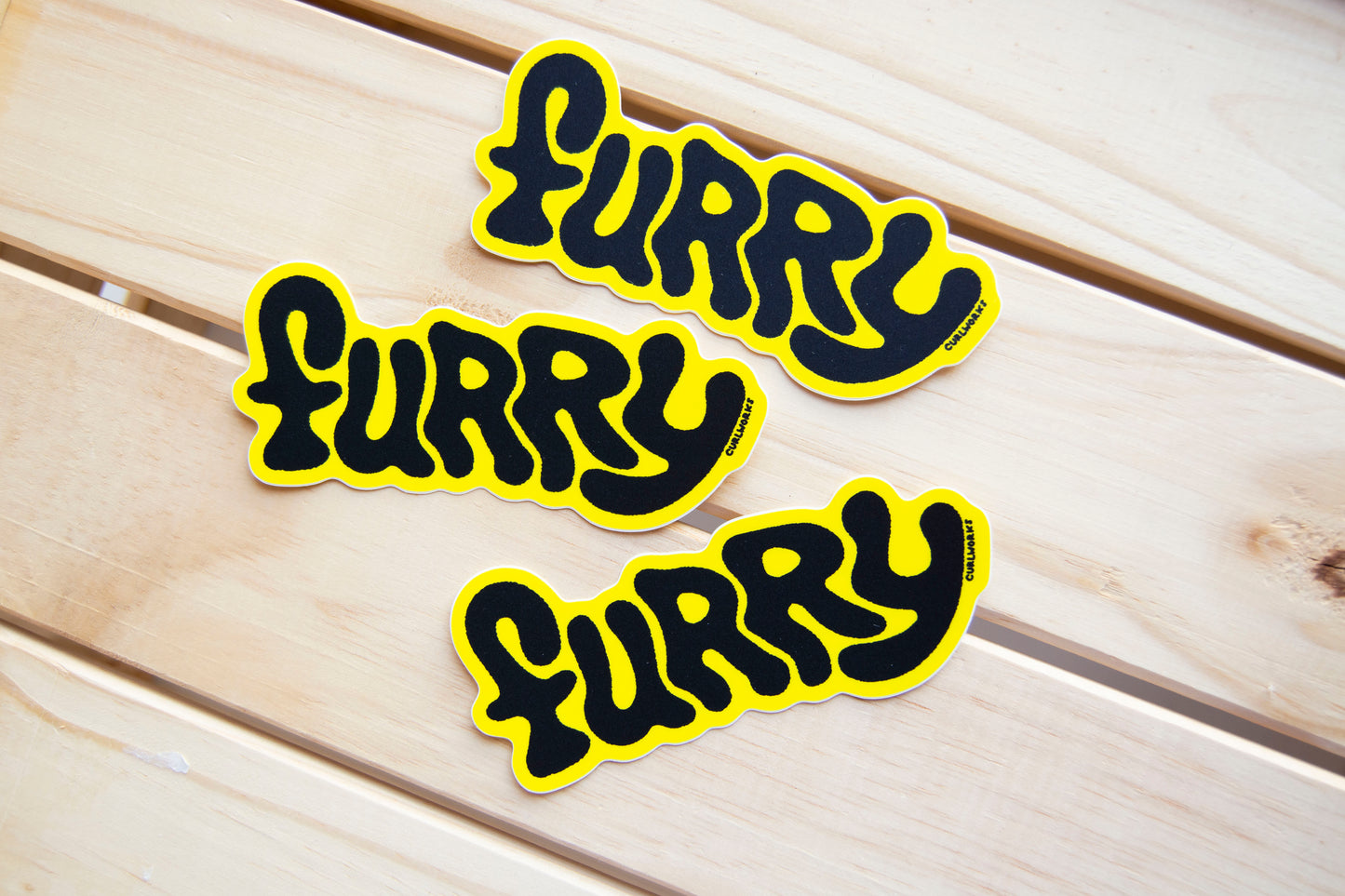 Furry Vinyl Sticker