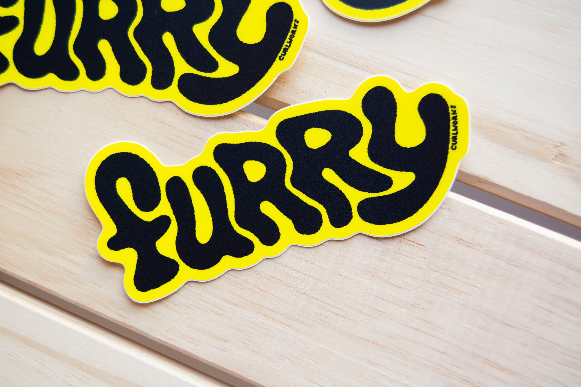 Furry Vinyl Sticker