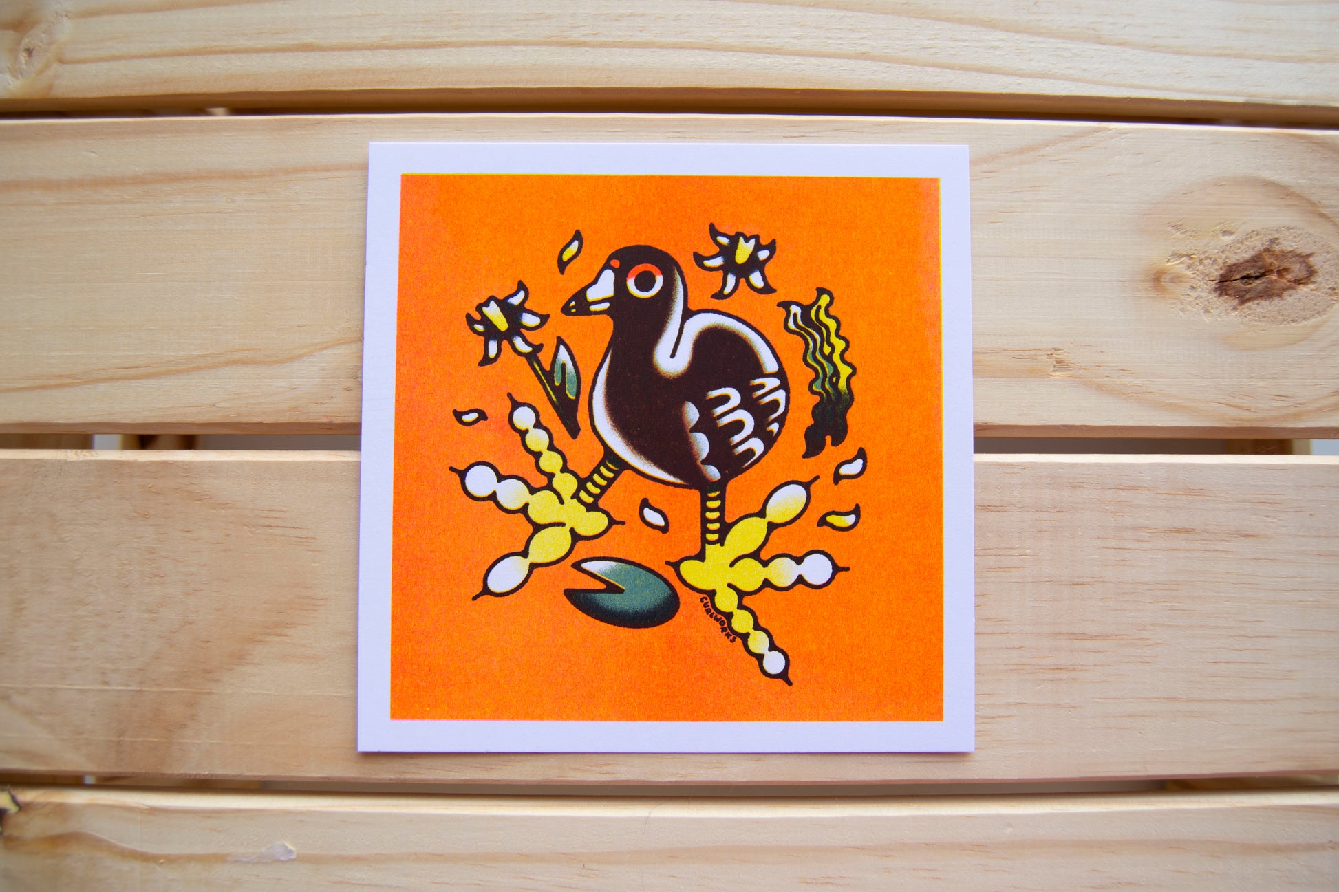 Coot Feet Risograph Print