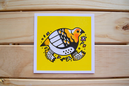 Walking Grouse Risograph Print