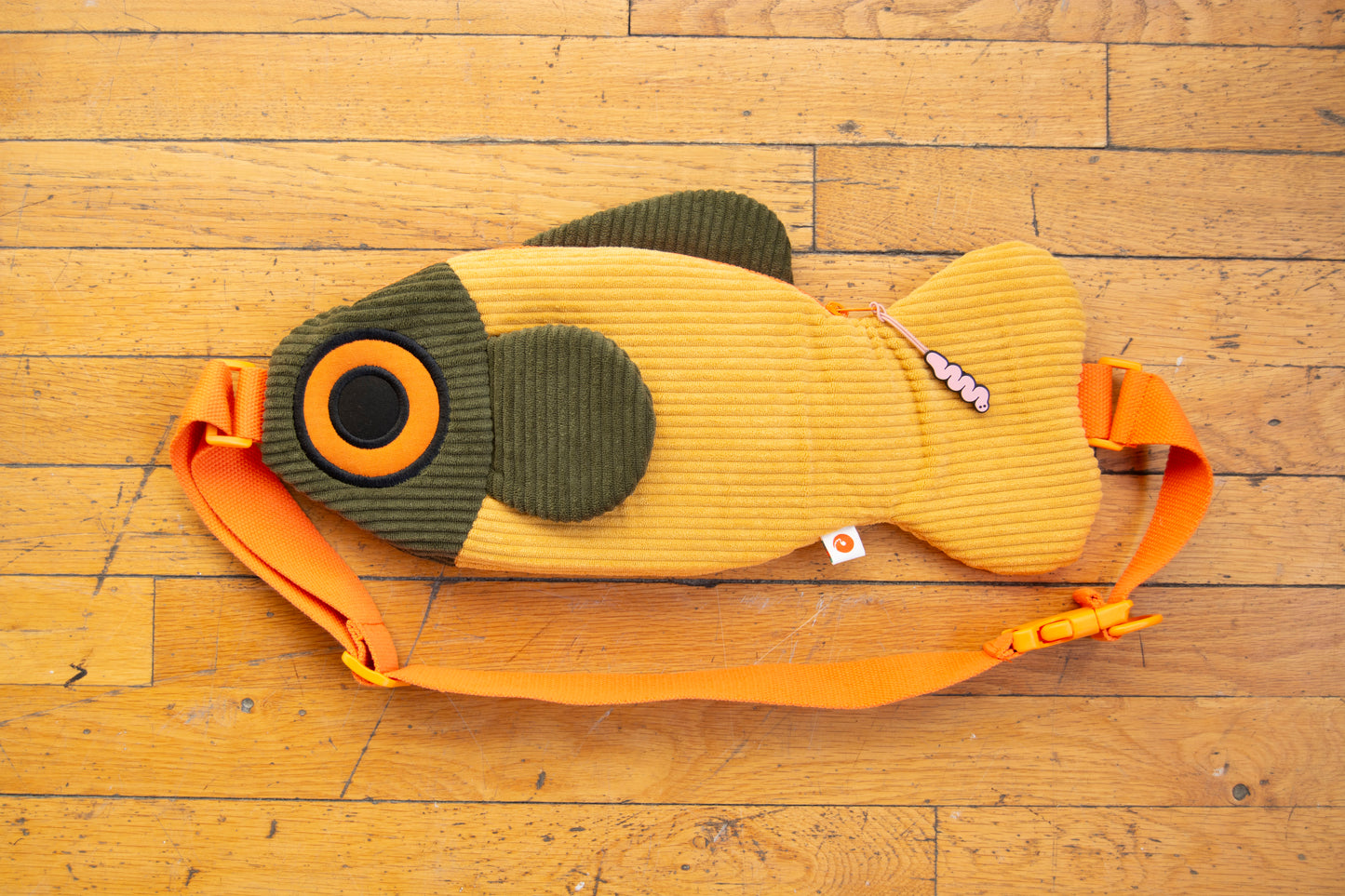 The Fish Bag - Mustard / Forest Green