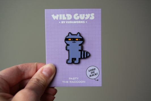 Pasty The Raccoon - Wild Guys Enamel Pin