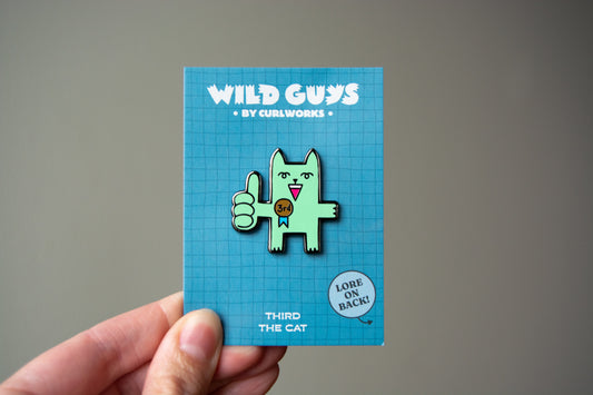 Third The Cat - Wild Guys Enamel Pin