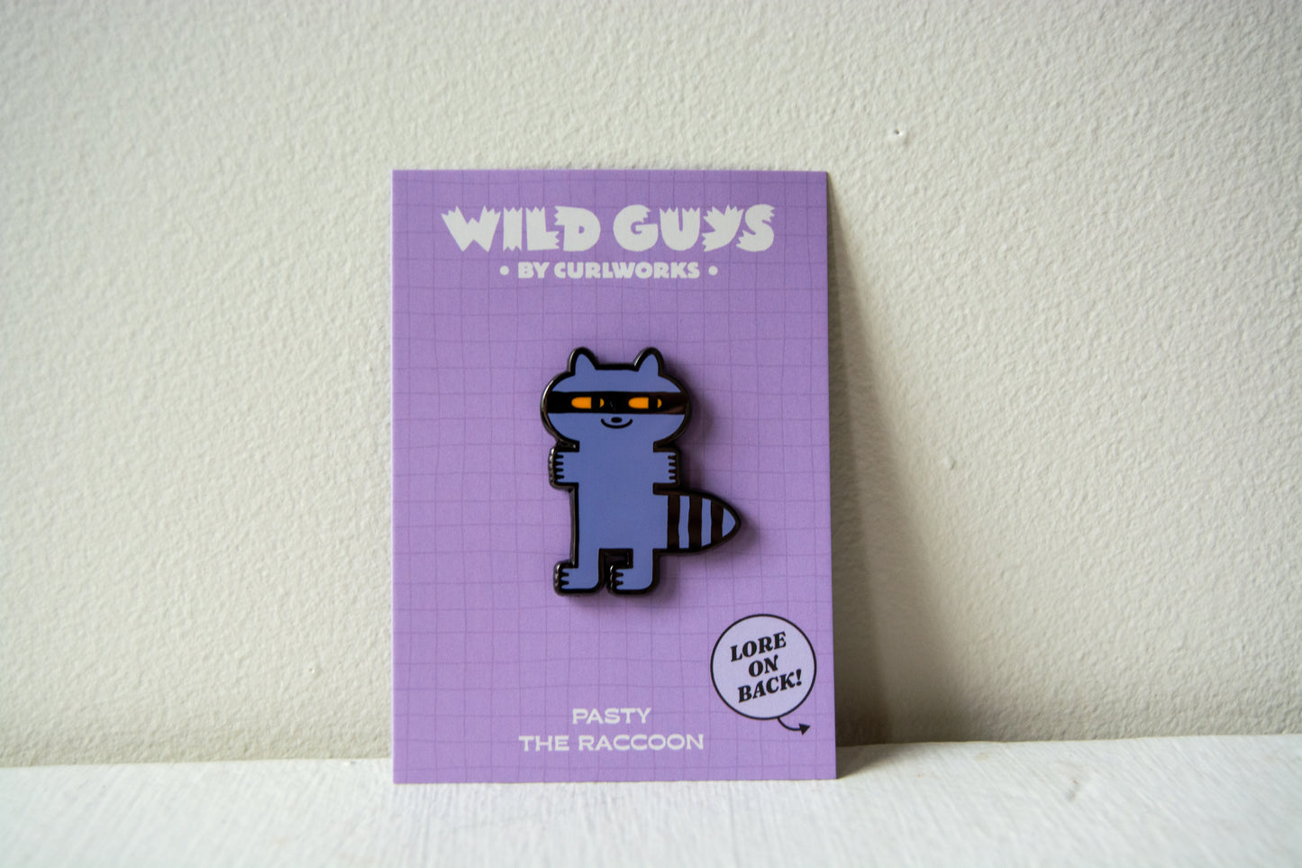 Pasty The Raccoon - Wild Guys Enamel Pin