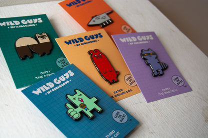 Eater The Weiner Dog - Wild Guys Enamel Pin