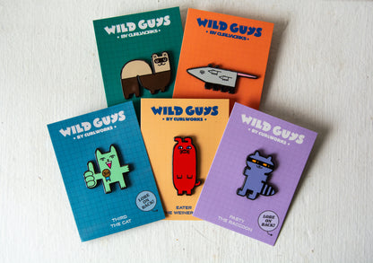 Eater The Weiner Dog - Wild Guys Enamel Pin