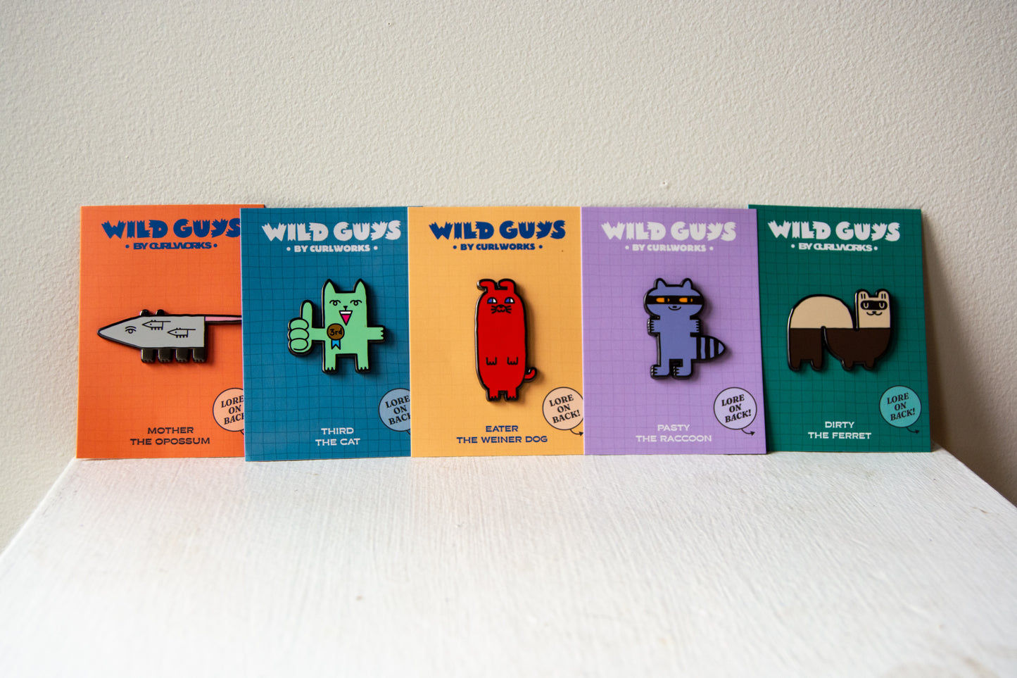 Eater The Weiner Dog - Wild Guys Enamel Pin