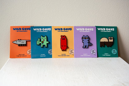 Eater The Weiner Dog - Wild Guys Enamel Pin