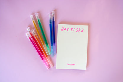Gay Tasks Memo Pad