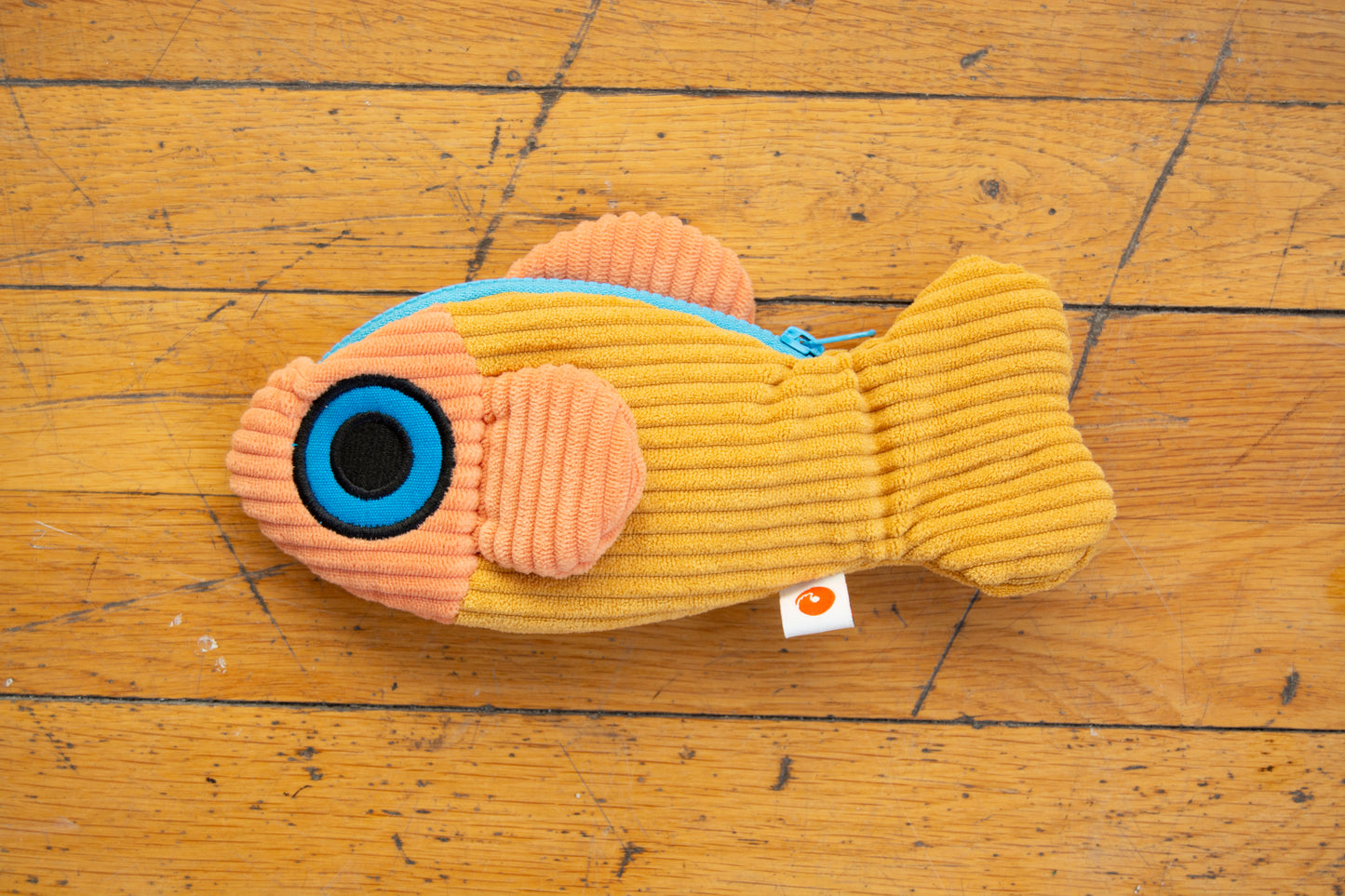 The Fish Pouch - Yellow / Coral