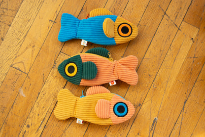 The Fish Pouch - Blue / Yellow