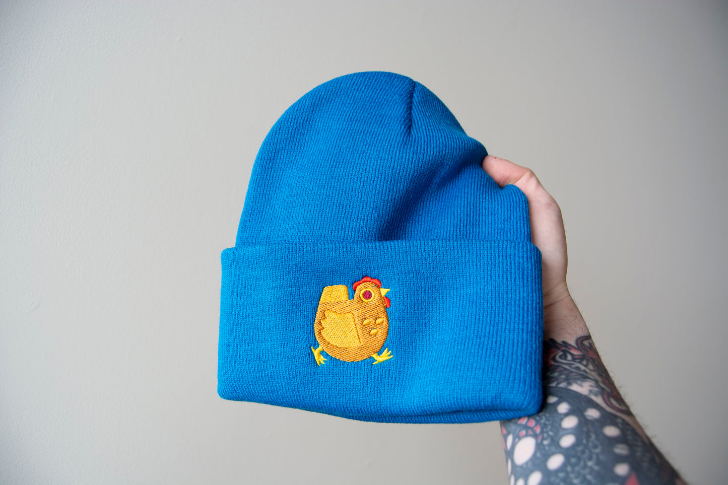 Blue Chicken Beanie Hat