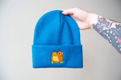 Blue Chicken Beanie Hat