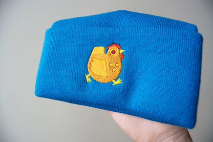 Blue Chicken Beanie Hat