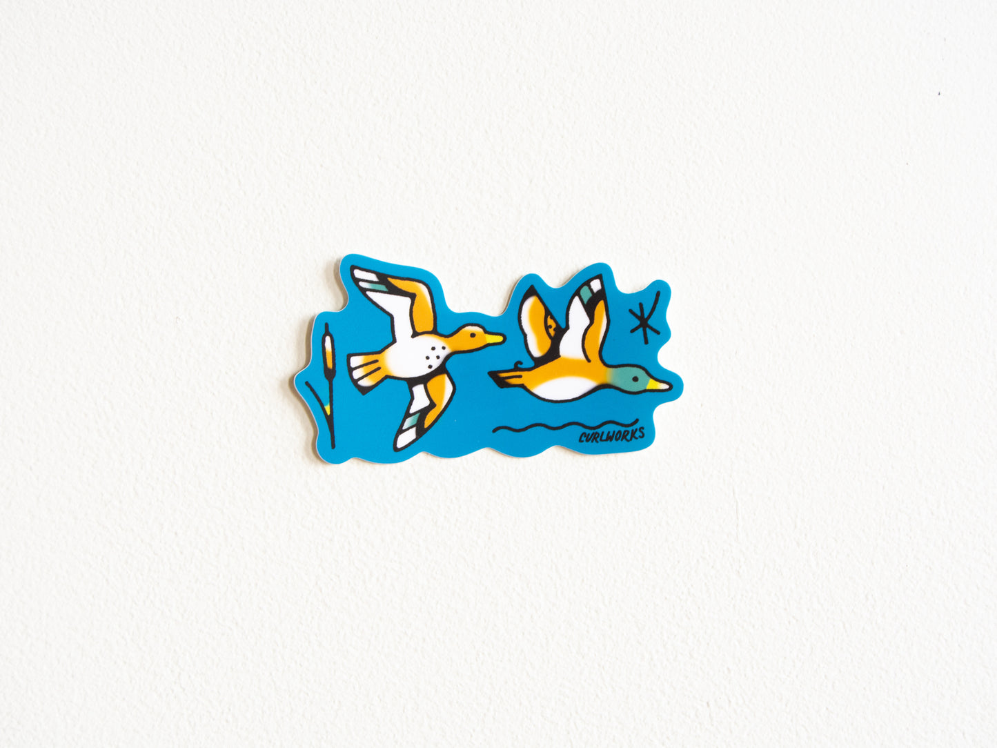 Flying Ducks Vinyl Sticker