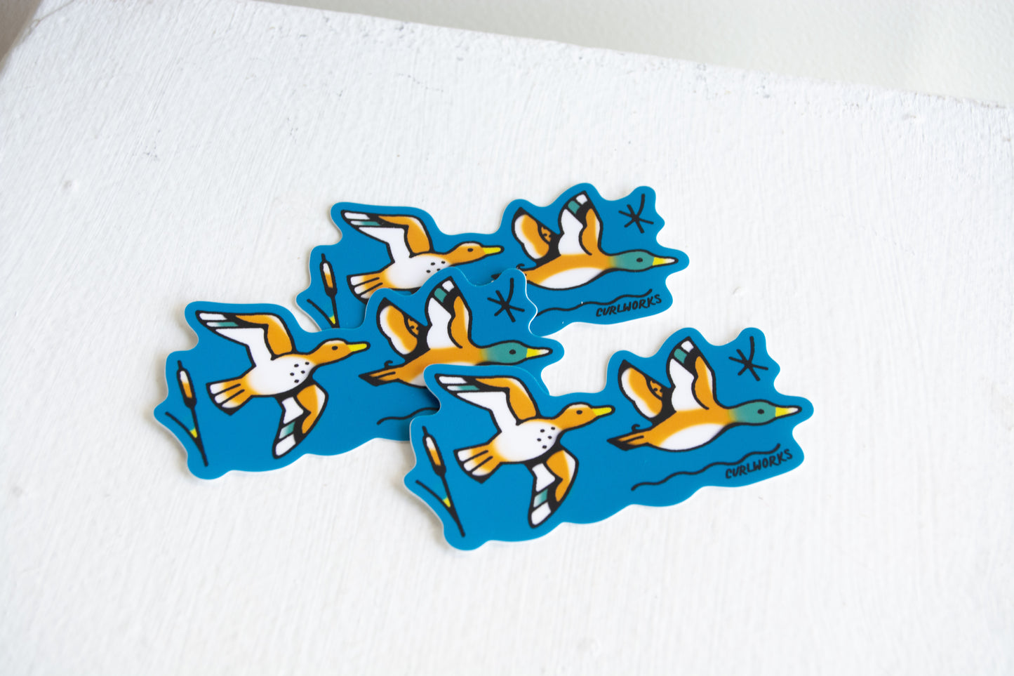 Flying Ducks Vinyl Sticker