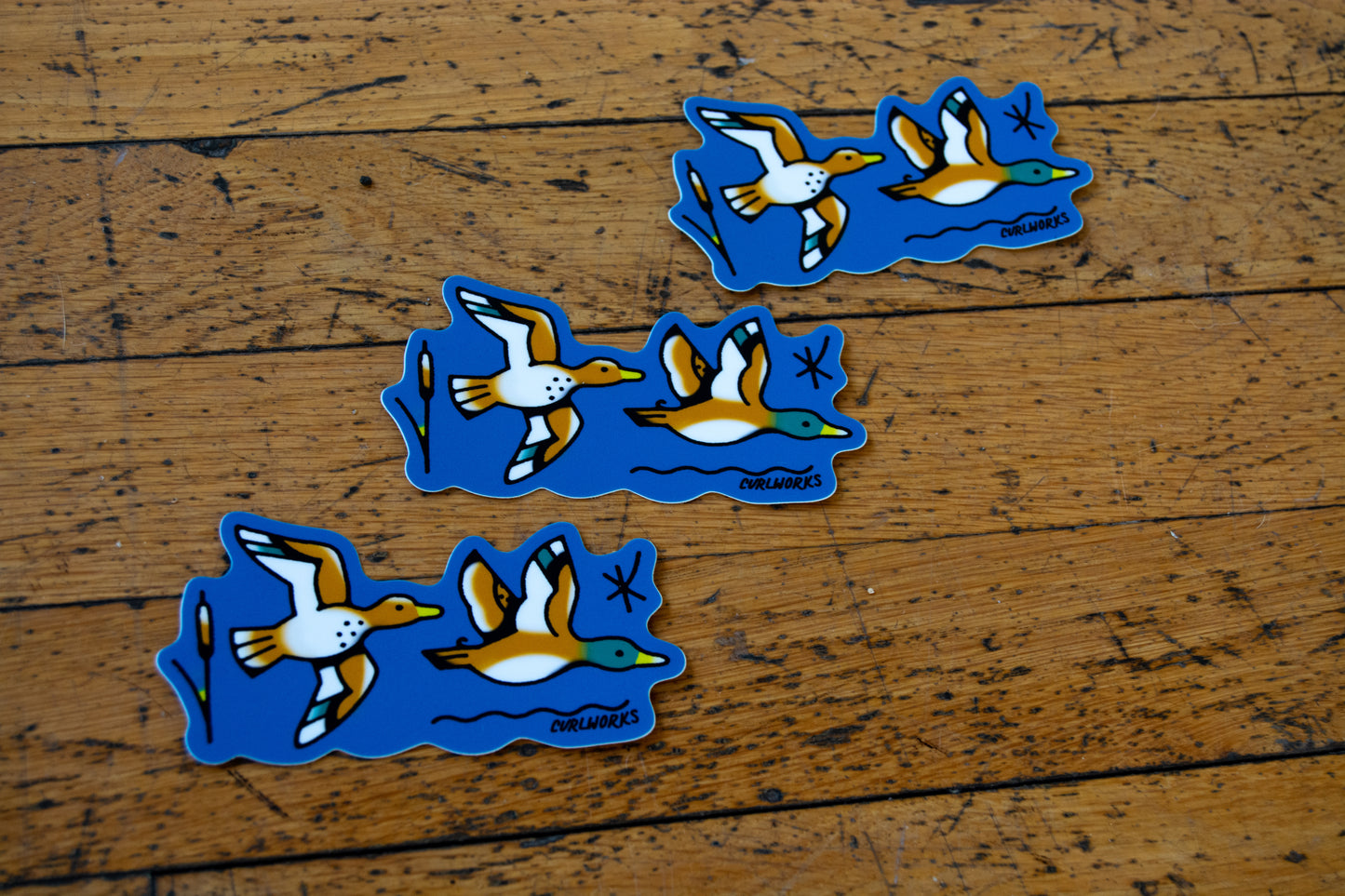 Flying Ducks Vinyl Sticker