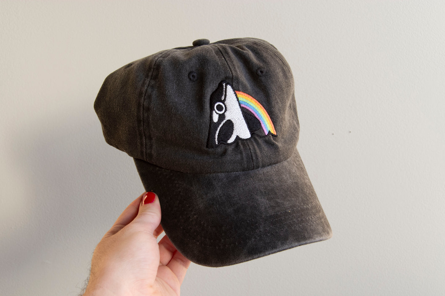 Stronger Together Orca Whale Rainbow Hat