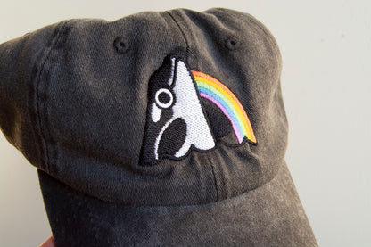 Stronger Together Orca Whale Rainbow Hat