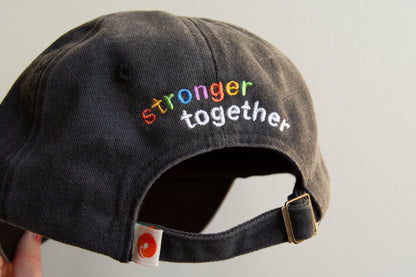 Stronger Together Orca Whale Rainbow Hat