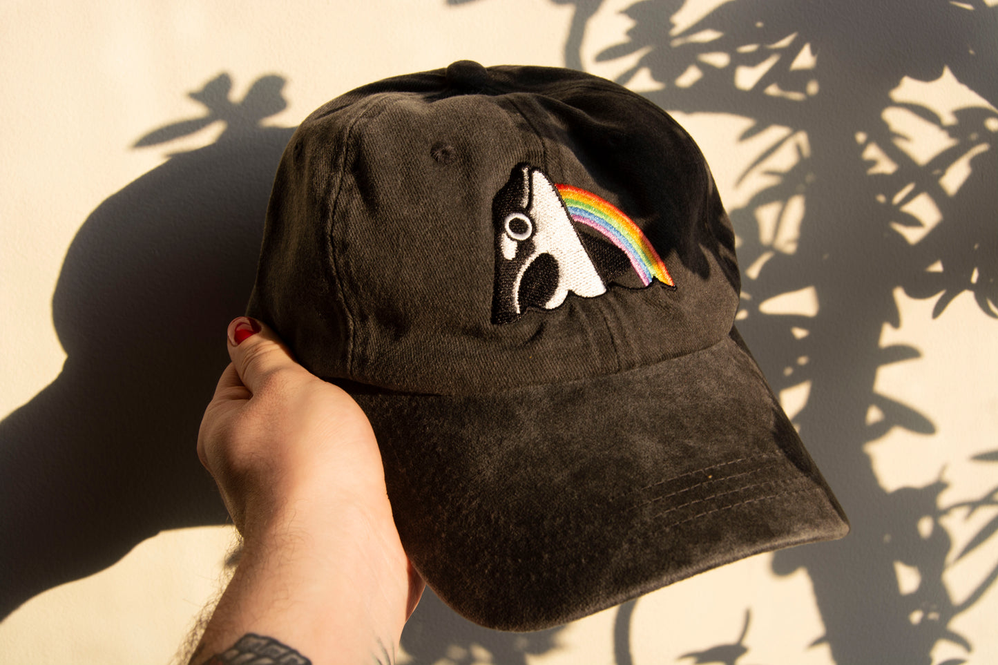 Stronger Together Orca Whale Rainbow Hat