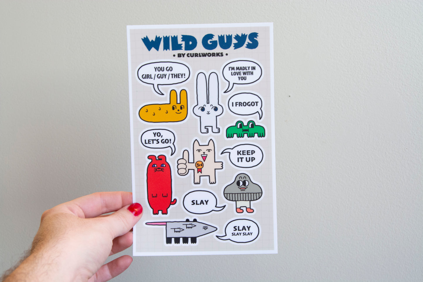 Wild Guys Sticker Sheet