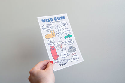 Wild Guys Sticker Sheet