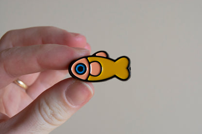 Fish Pin - Yellow / Coral