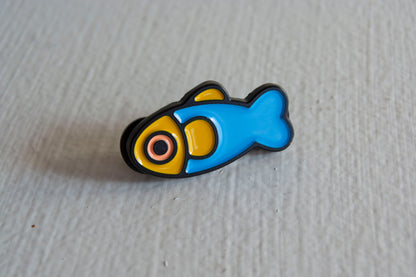 Fish Pin - Blue / Yellow