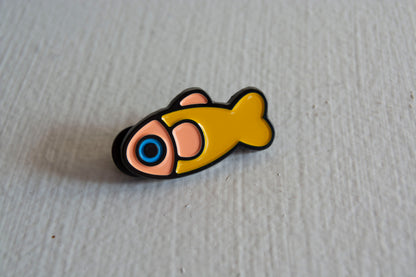 Fish Pin - Yellow / Coral