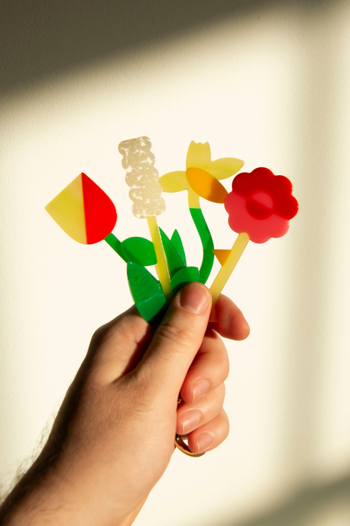 Fresh Flower Bouquet Bag Charm Keychain