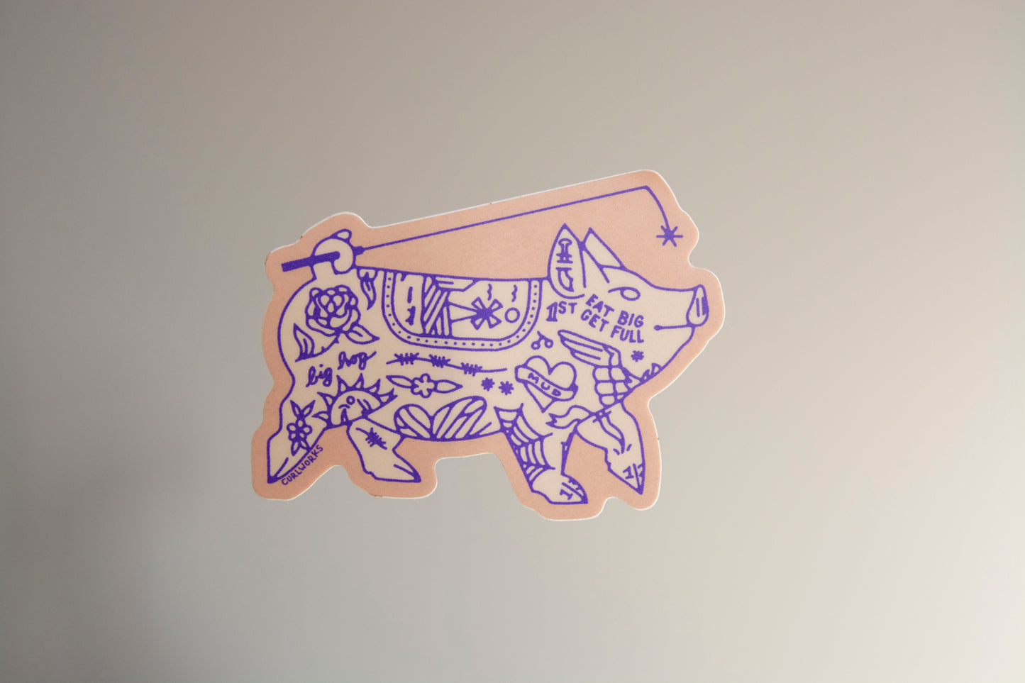 Tattooed Show Hog Vinyl Sticker