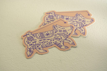 Tattooed Show Hog Vinyl Sticker