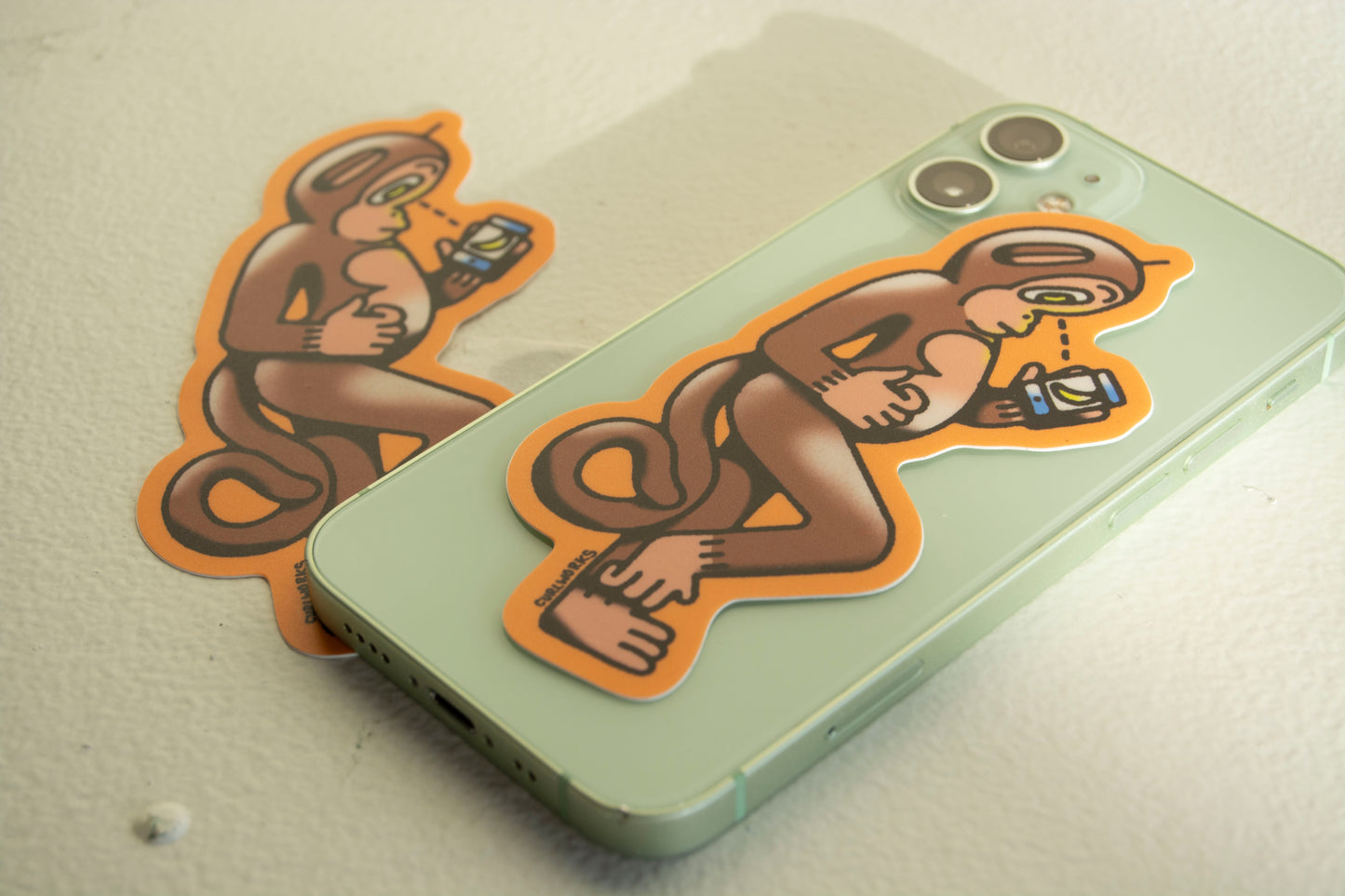 Gay Little Monkey At The Apple Store Vinyl Sticker