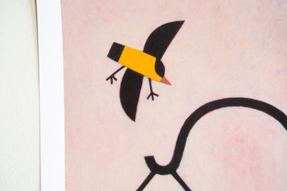 Clumsy Goldfinch Print