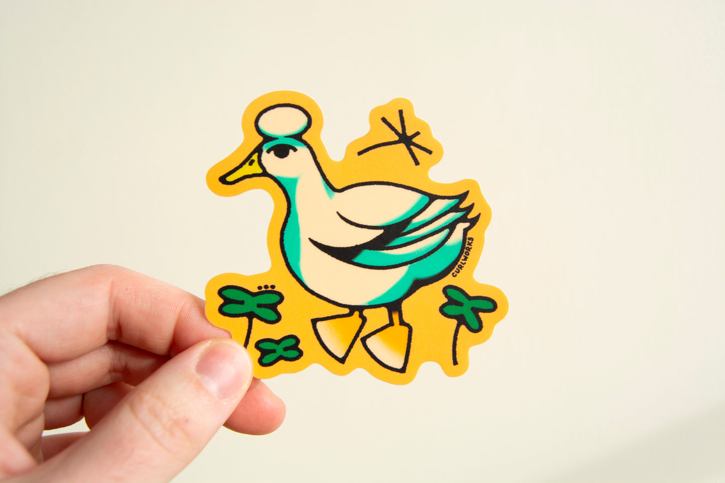 Crested Duck Vinyl Sticker