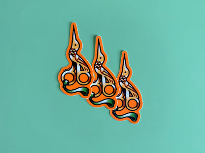 Bird Scissors Sticker