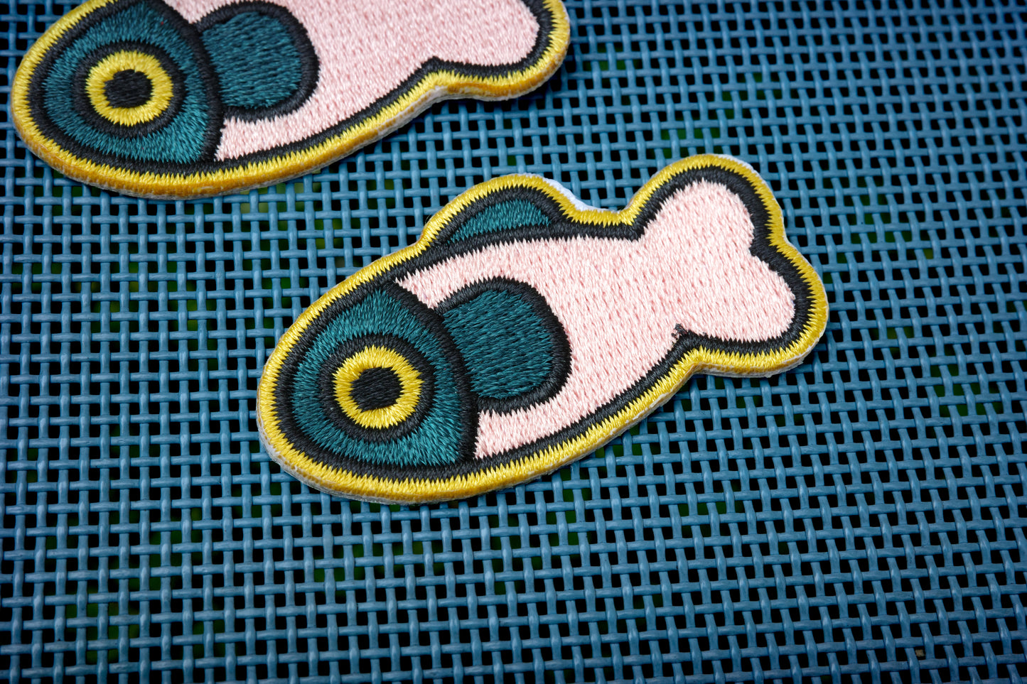 Coral/Dark Green Fish Patch
