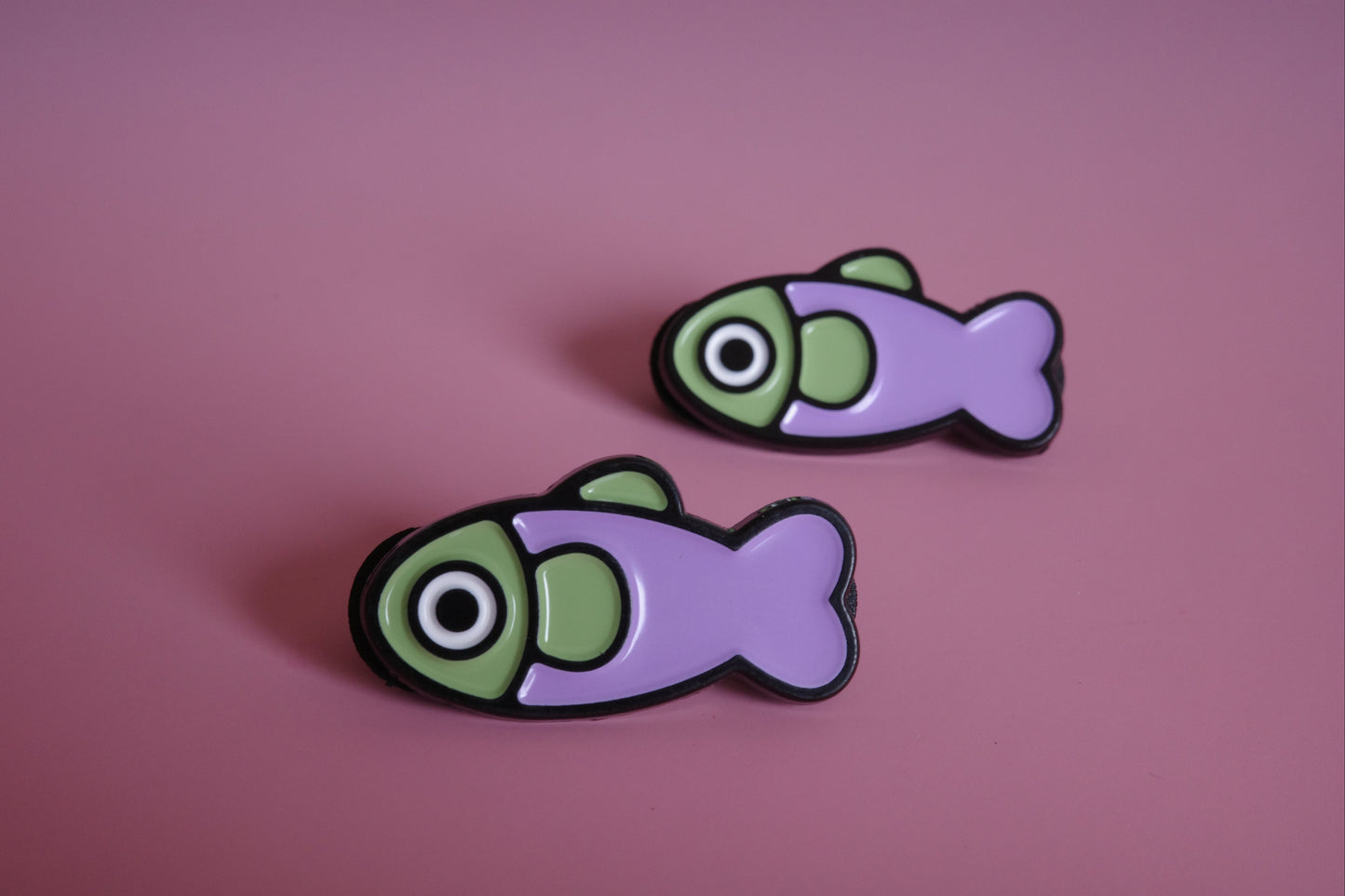 Fish Enamel Pin - Lavender/Sage