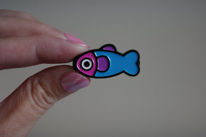 Fish Enamel Pin - 90's Throwback