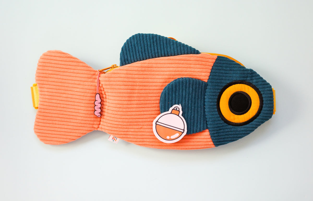 The Fish Bag - Coral / Dark Green