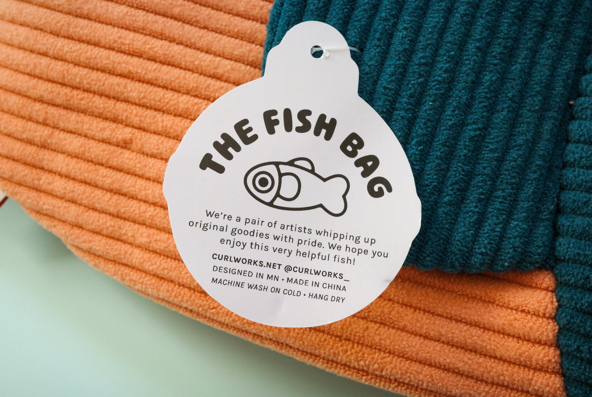 The Fish Bag - Coral / Dark Green