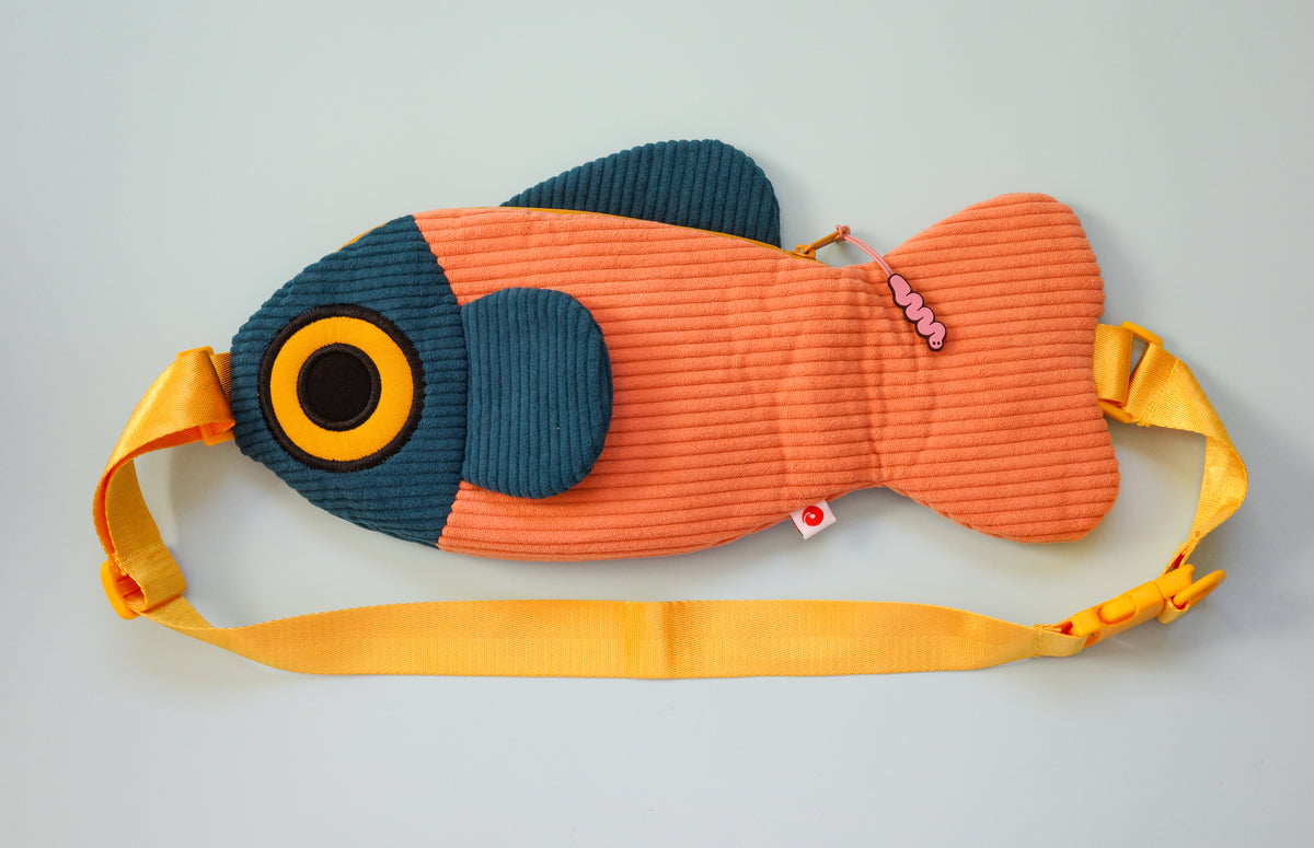 The Fish Bag - Coral / Dark Green
