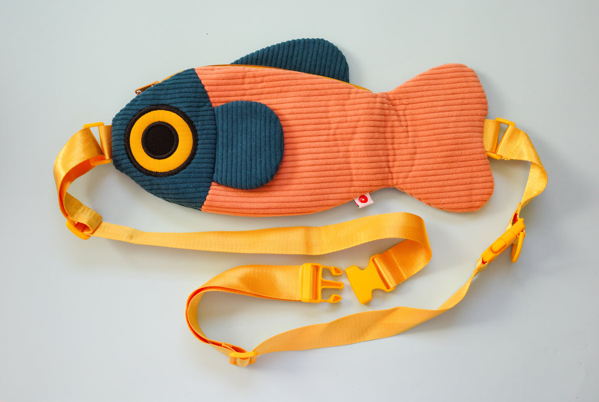 The Fish Bag - Coral / Dark Green