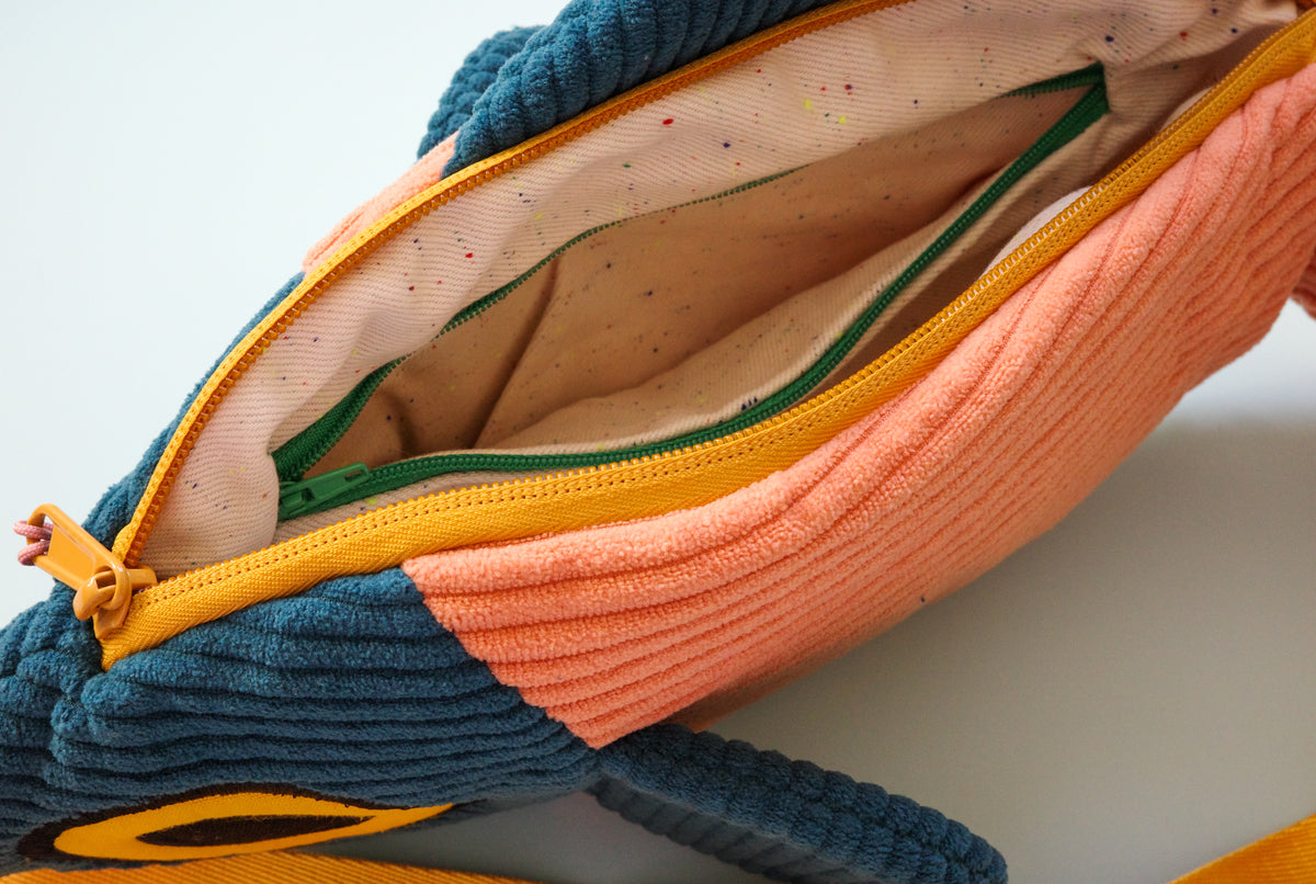 The Fish Bag - Coral / Dark Green